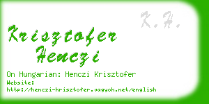 krisztofer henczi business card